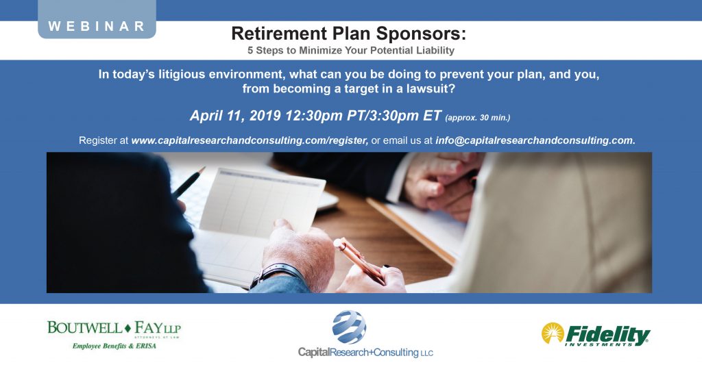 retirement plan sponsor minimize liability
